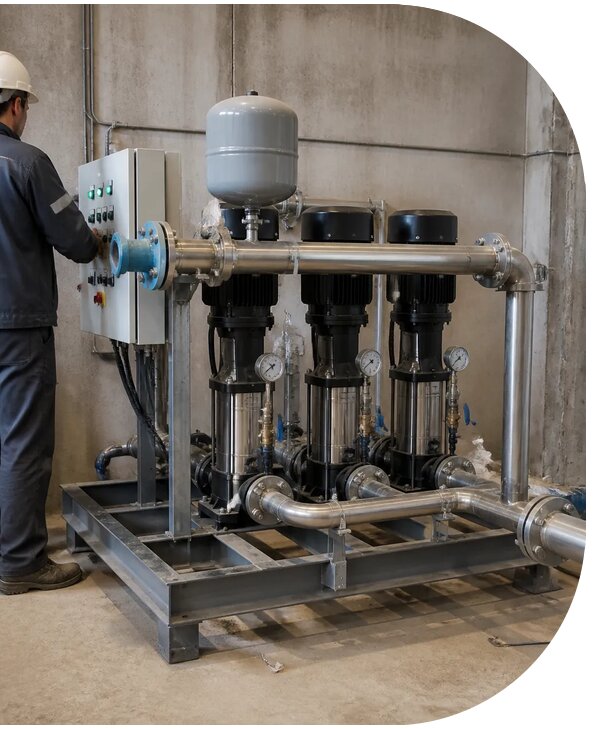 Монтаж повысительной насосной станции в Хабаровске под ключ